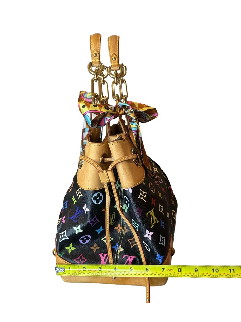 LOUIS VUITTON Ursula Black Murakami Multicolor Monogram Tote Bag COA LV Dust Bag - Picture 14 of 17
